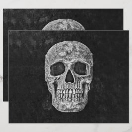 Skull Head Black en White Gothic Grunge
