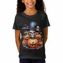 Skull Head en Pumpkins T-shirt