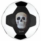 Skull Head Gothic Black en White Trendy Art Voetbal (Voorkant)