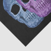 Skull Head gothic Dark Blue Pink Paars Cool Tissuepapier (Detail)