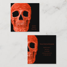 Skull Head Gothic Neon Oranje Black Tattoo Shop