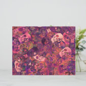 Skull Head Gothic Style Roze Paarse kunst (Staand voorkant)