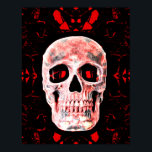 Skull Head Pop Art Gothic Black Red Modern Poster<br><div class="desc">De saai van het hoofd van de schedel maakt moderne kweekpapier kapot. Dit artikel is meer dan het dubbele van de dikte van 18 pond tissuepapier voor uw ambachtelijke ontvlechtingsprojecten. Cool,  griezelig,  rood zwart. Afbeelding copyright Marg Seregelyi Fotografie.</div>
