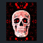 Skull Head Pop Art Gothic Black Red Modern Poster<br><div class="desc">De saai van het hoofd van de schedel maakt moderne kweekpapier kapot. Dit artikel is meer dan het dubbele van de dikte van 18 pond tissuepapier voor uw ambachtelijke ontvlechtingsprojecten. Cool,  griezelig,  rood zwart. Afbeelding copyright Marg Seregelyi Fotografie.</div>