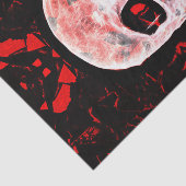Skull Head Pop Art Gothic Black Red Modern Tissuepapier (Detail)
