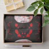 Skull Head Pop Art Gothic Black Red Modern Tissuepapier (Geschenk)