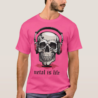 Skull Headphones Metal Life is een zware metalen h T-shirt