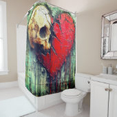 Skull Heart Douchegordijn (In situ)