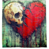 Skull Heart Douchegordijn (Voorkant)