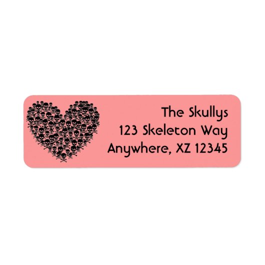 Skull Heart Etiket (Voorkant)