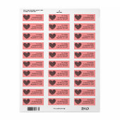 Skull Heart Etiket (Full Sheet)