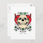 Skull Heart Grunge Briefkaart (Voorkant / Achterkant)