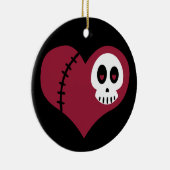 Skull Heart Keramisch Ornament (Rechts)