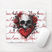 Skull & Heart “Love” Muismat (Met muis)