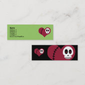 Skull Heart Profile kaarten Mini Visitekaartje (Voorkant / Achterkant)