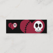 Skull Heart Profile kaarten Mini Visitekaartje (Achterkant)