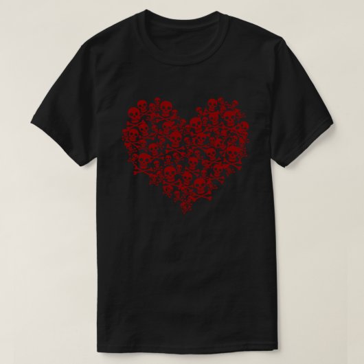 Skull Heart Red T-Shirt (Design voorkant)
