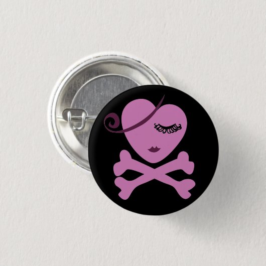 Skull Heart Ronde Button 3,2 Cm (Voorkant /achterkant)
