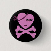 Skull Heart Ronde Button 3,2 Cm (Voorkant)