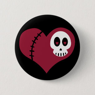 Skull Heart Ronde Button 5,7 Cm