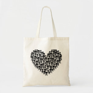 Skull Heart Tote Bag