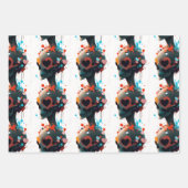 Skull Hearts - Creepy Abstract Valentijnsdag Inpakpapier Vel (Voorkant)