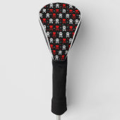 Skull Hearts Golfheadcover (Voorkant)