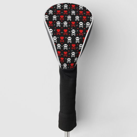 Skull Hearts Golfheadcover (Voorkant)