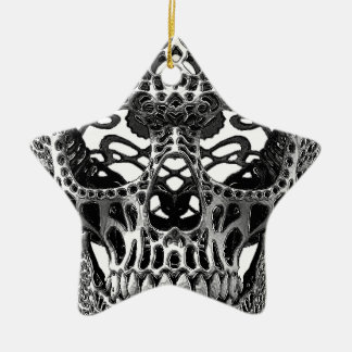 Skull Hearts Keramisch Ornament