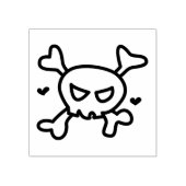 Skull+Hearts Rubberstempel (Afrduk)