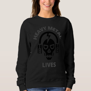Skull Heavy Rock Music Lives for Rock Music Trui