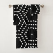 Skull Hexagon Pattern Bad Handdoek (Insitu)