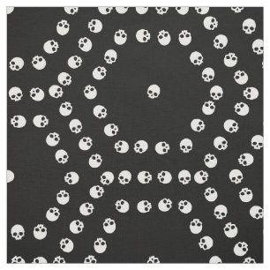 Skull Hexagon Pattern Fabric Stof