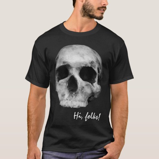 Skull - Hi Folks aanpasbaar T-shirt (Voorkant)