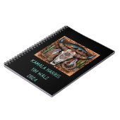 Skull Horns Desert. Harris-Walz. Black Notitieboek (Linkerzijde)