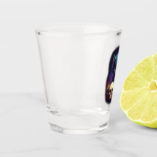 Skull Horror Kitten Shot Glas (Links)