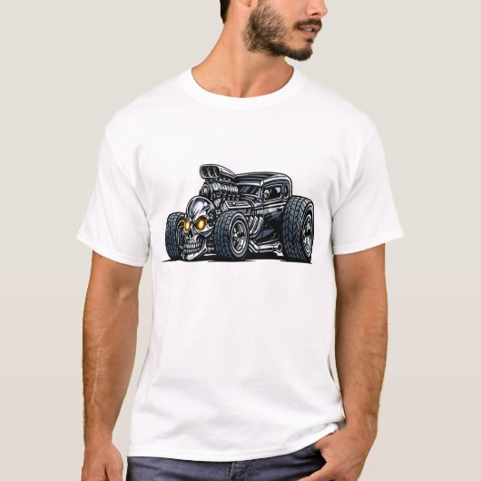 Skull Hot Rod T-shirt (Voorkant)