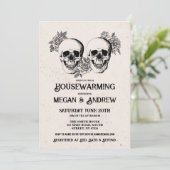 Skull Housewarming Party Halloween Nieuwe Home Uit Kaart (Staand voorkant)