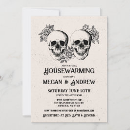 Skull Housewarming Party Halloween Nieuwe Home Uit Kaart