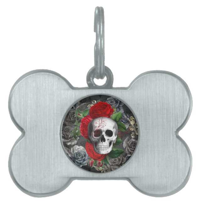 Skull Huisdieren Naamplaatje (voorkant)