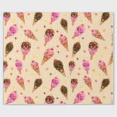 Skull Ice Cream Cadeaupapier (Vlak)