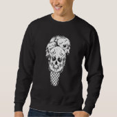 Skull Ice Cream Cone Gothic Goth Creepy Halloween  Trui (Voorkant)