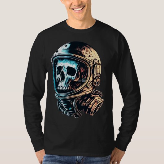 Skull in an astronaut helmet skull astronaut  1 t-shirt (Voorkant)