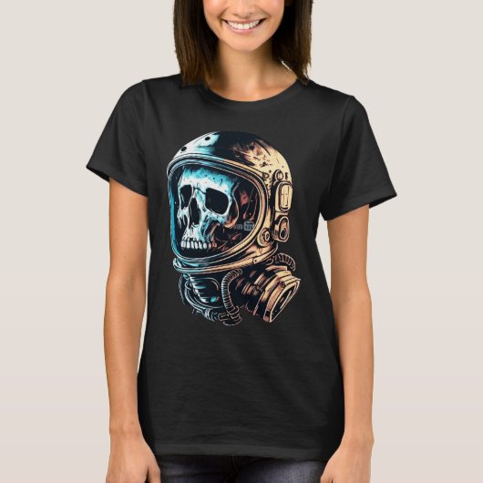 Skull in an astronaut helmet skull astronaut  1 t-shirt (Voorkant)