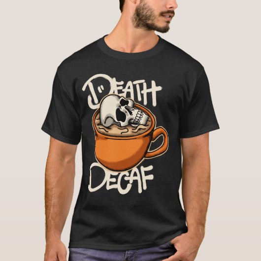 Skull in Coffee Cup streetwear  T-shirt (Voorkant)