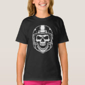 Skull in Helmet Gridiron Edge T-shirt (Voorkant)