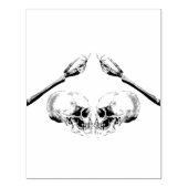 Skull in Love Gothic Skeleton Halloween Wedding Rubberstempel (Afrduk)