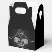 "Skull in Love" Skeletons Black Wedding Bedankdoosjes (Geopend)