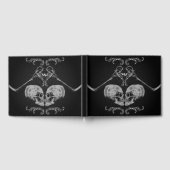 "Skull in Love"  Skeletons Black Wedding Gastenboek (Volledig)