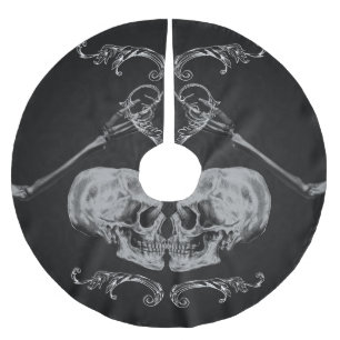 "Skull in Love"  Skeletons Black Wedding Kerstboom Rok